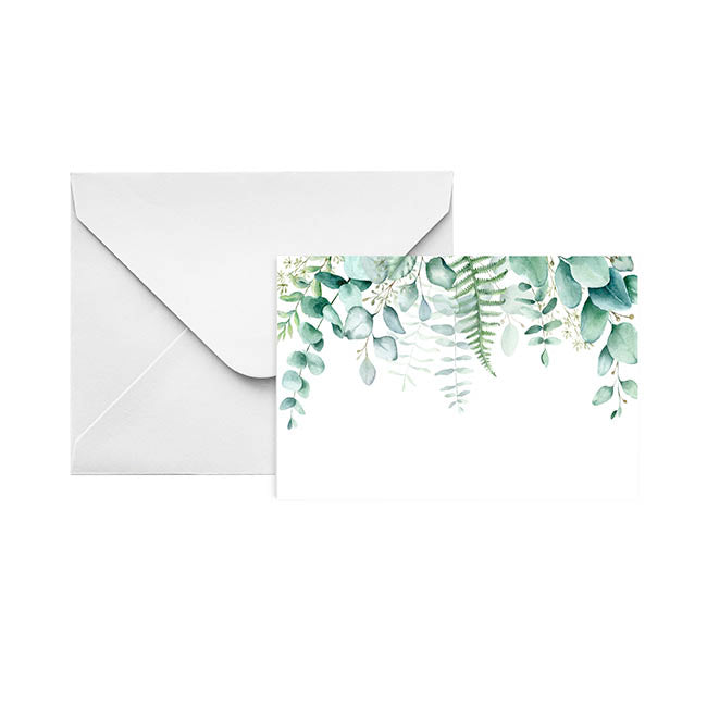 Gallery Gift Card & Envelope Eucalyptus Drop Pk25(10x6.5cmH)