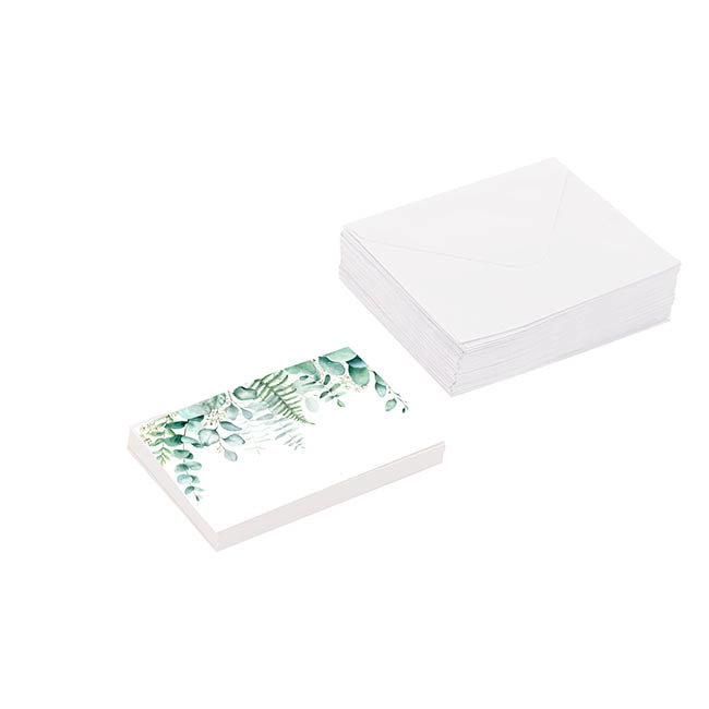 Gallery Gift Card & Envelope Eucalyptus Drop Pk25(10x6.5cmH)