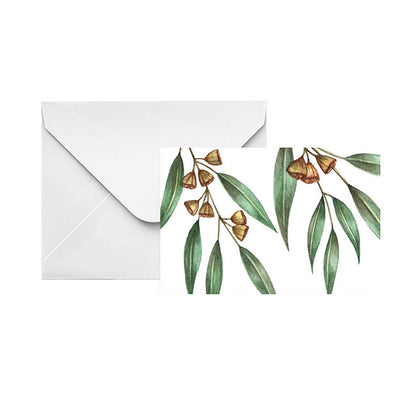Gallery Gift Card & Envelope Gum Leaves Nuts Pk25(10x6.5cmH)
