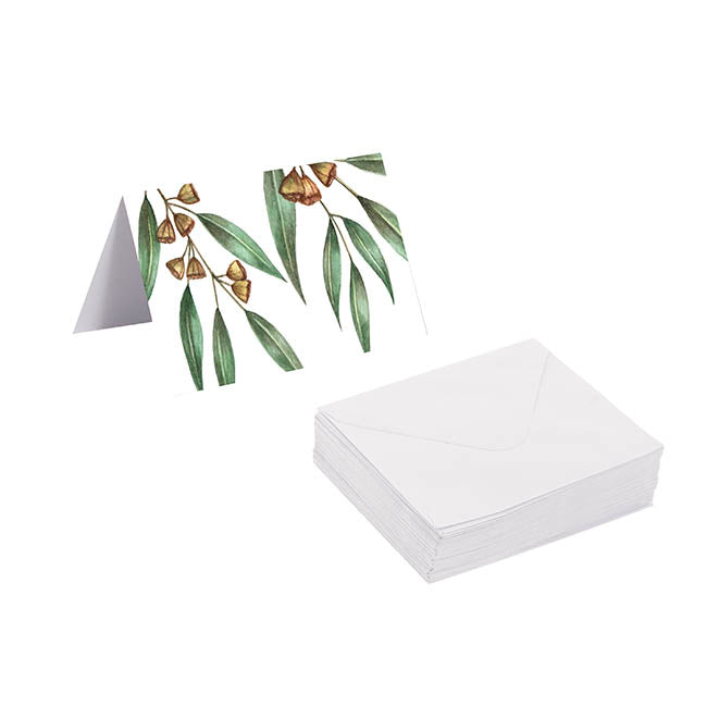 Gallery Gift Card & Envelope Gum Leaves Nuts Pk25(10x6.5cmH)