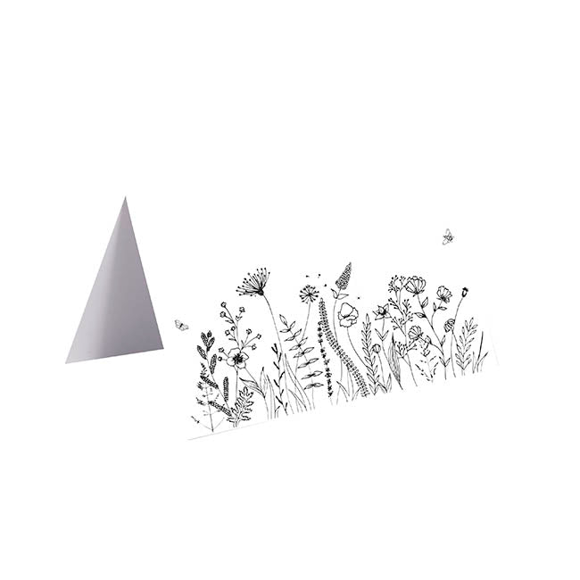 Gallery Gift Card & Envelope Drawn Flowers Pk25 (10x6.5cmH)