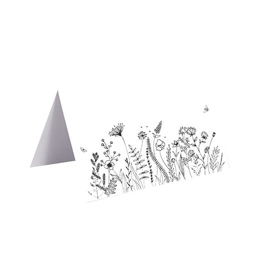 Gallery Gift Card & Envelope Drawn Flowers Pk25 (10x6.5cmH)