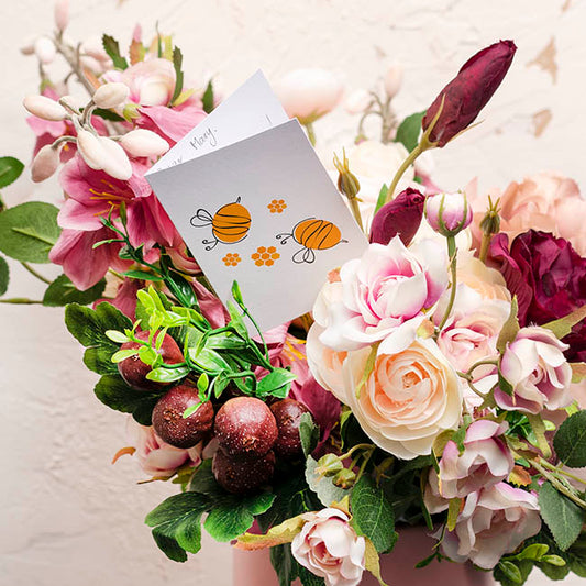 Gallery Gift Card & Envelope Bees Honeycomb Pk25 (10x6.5cmH)