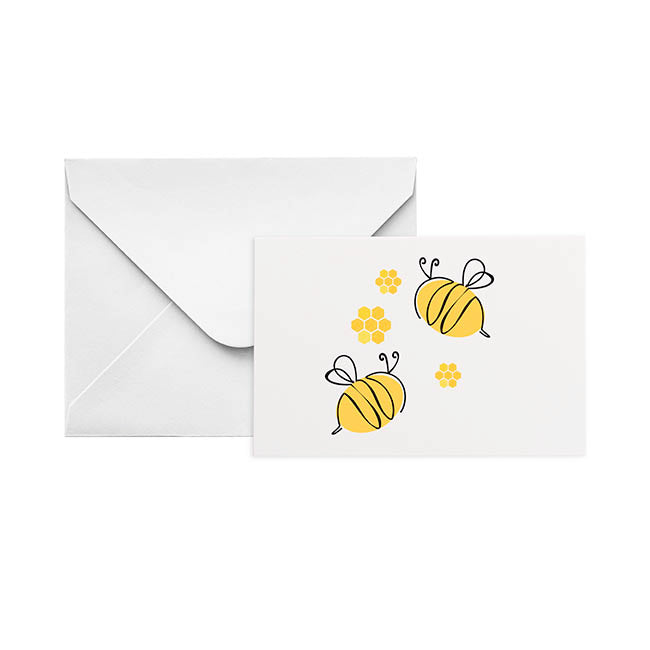 Gallery Gift Card & Envelope Bees Honeycomb Pk25 (10x6.5cmH)