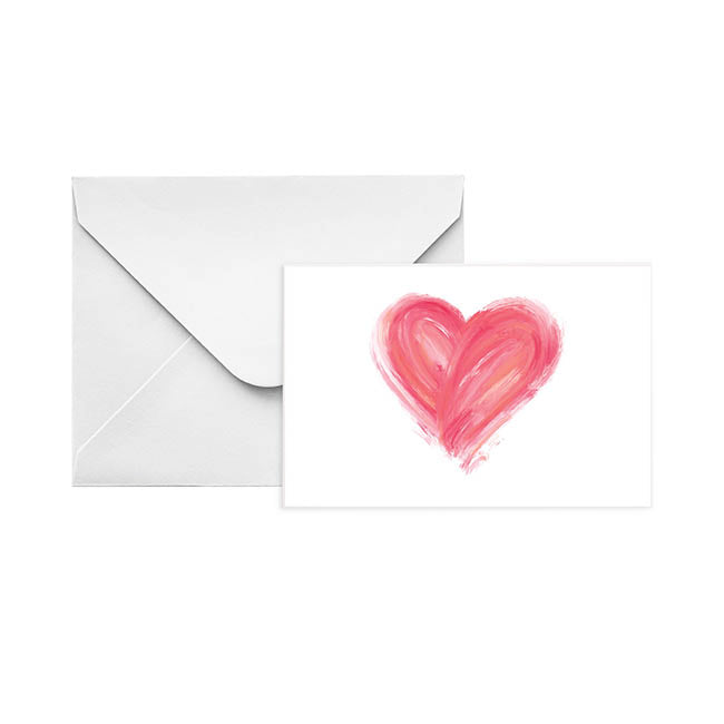 Gallery Gift Card & Envelope Painted Heart Pk25 (10x6.5cmH)