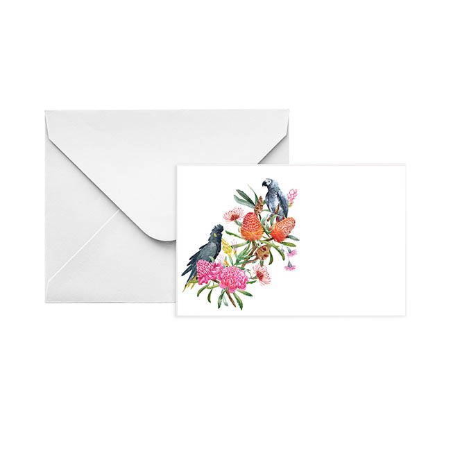 Gallery Gift Card & Envelope Native Birds Pk25 (10x6.5cmH)