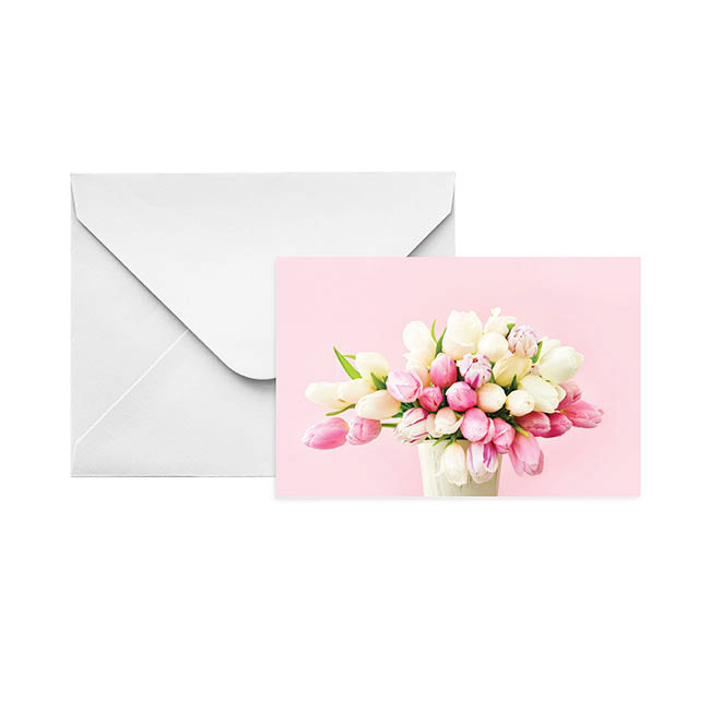 Gallery Gift Card & Envelope Tulip Bunch Pk25 (10x6.5cmH)