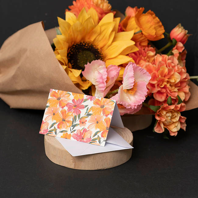 Gallery Gift Card & Envelope Spring Florals Pk25 (10x6.5cmH)