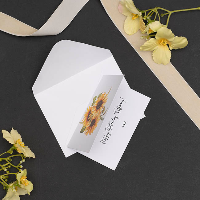 Gallery Gift Card & Envelope Sunflowers Pk25 (10x6.5cmH)