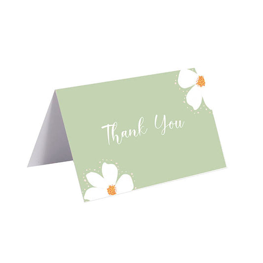 Gallery Gift Card & Envelope Thank You Green Pk25(10x6.5cmH)