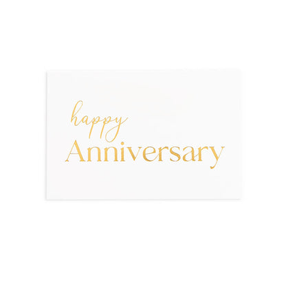 Gold Foil Card & Envelope Anniversary Pack 25 (10x6.5Hcm)