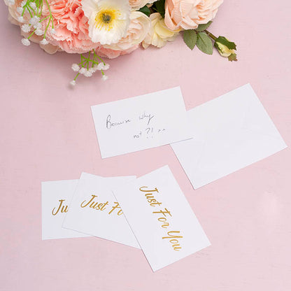 Gold Foil Card & Envelope Just For You Pack 25 (10x6.5Hcm)
