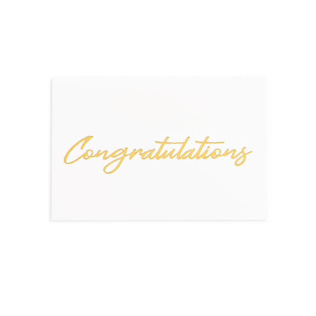 Gold Foil Card & Envelope Congratulations Pack25 (10x6.5Hcm)