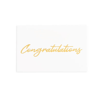 Gold Foil Card & Envelope Congratulations Pack25 (10x6.5Hcm)