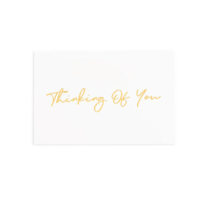 Gold Foil Card & Envelope Thinking of You Pack25 (10x6.5Hcm)