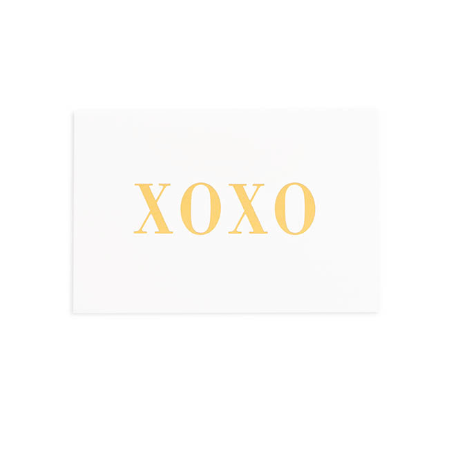 Gold Foil Card & Envelope XOXO Pack 25 (10x6.5Hcm)