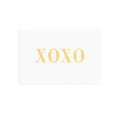 Gold Foil Card & Envelope XOXO Pack 25 (10x6.5Hcm)