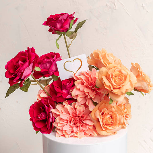 Gold Foil Card & Envelope Love Heart Pack 25 (10x6.5Hcm)