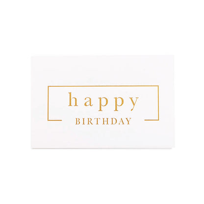 Gold Foil Card & Envelope Birthday Border Pk25 (10x6.5Hcm)