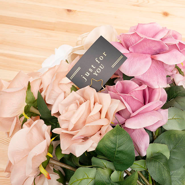 Gold Foil Black Card & Envelope Just For You Pk25(10x6.5Hcm)