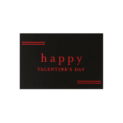 Red Foil Black Card & Envelope Valentinesday Pk25(10x6.5Hcm)