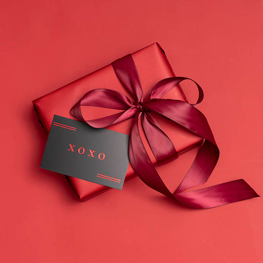 Red Foil Black Card & Envelope XOXO Pack 25(10x6.5Hcm)