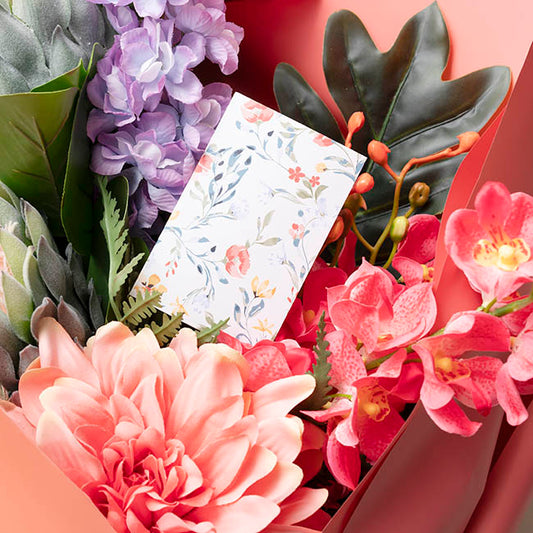 Classic Gift Card & Envelope Elegant Blooms Pk25(6.5x10cmH)