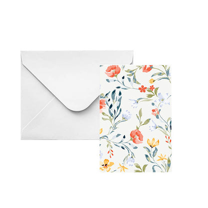 Classic Gift Card & Envelope Elegant Blooms Pk25(6.5x10cmH)