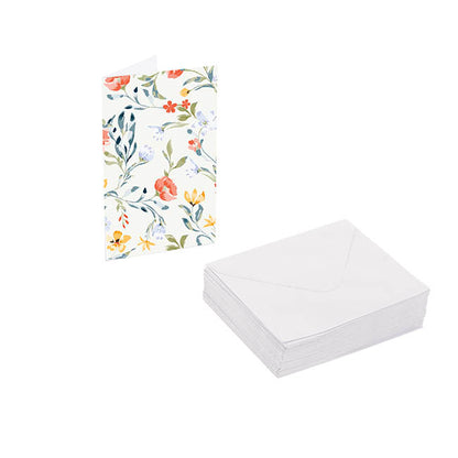 Classic Gift Card & Envelope Elegant Blooms Pk25(6.5x10cmH)