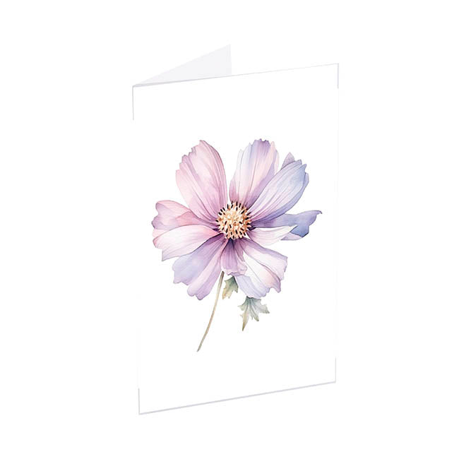 Classic Gift Card & Envelope Lilac Flower Pk25 (6.5x10cmH)