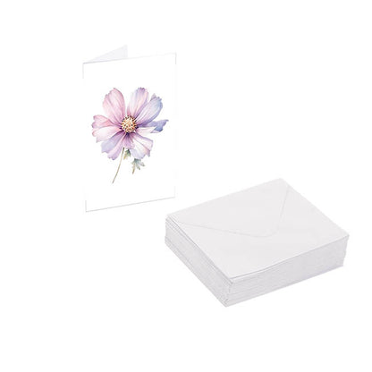 Classic Gift Card & Envelope Lilac Flower Pk25 (6.5x10cmH)