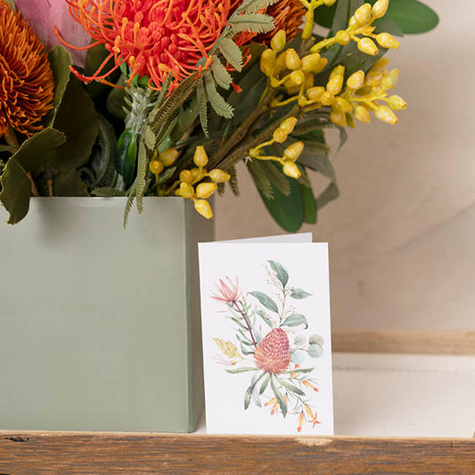 Classic Gift Card & Envelope Natives Pk25 (6.5x10cmH)