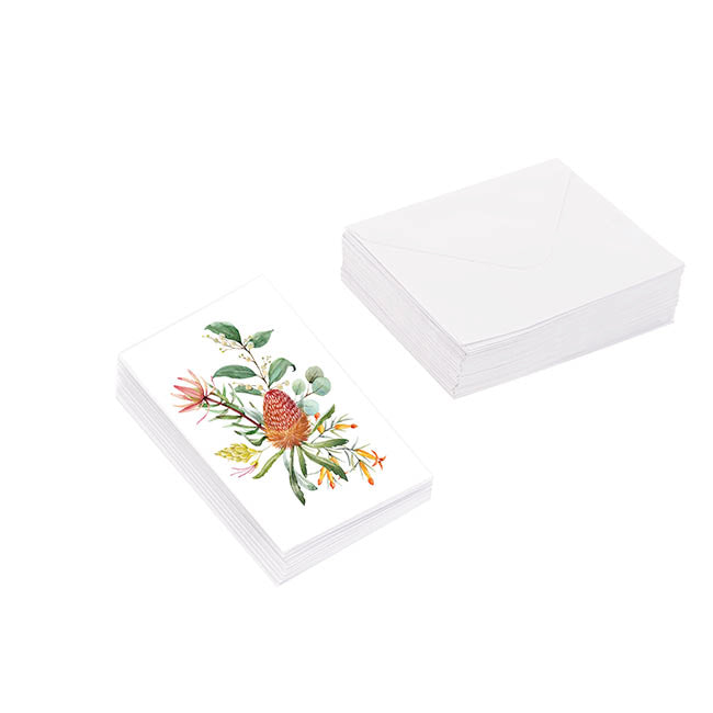 Classic Gift Card & Envelope Natives Pk25 (6.5x10cmH)