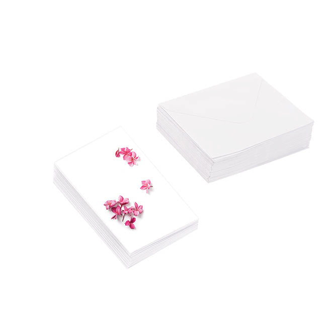 Classic Gift Card & Envelope Pink Blossoms Pk25 (6.5x10cmH)