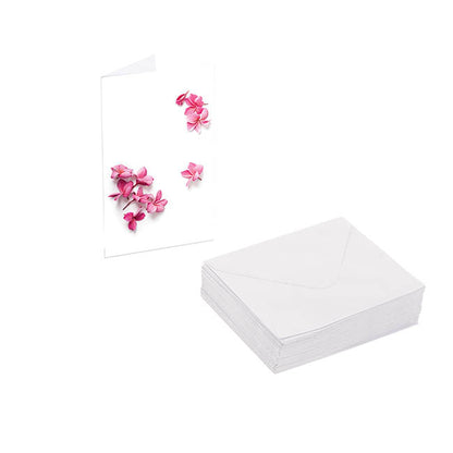 Classic Gift Card & Envelope Pink Blossoms Pk25 (6.5x10cmH)