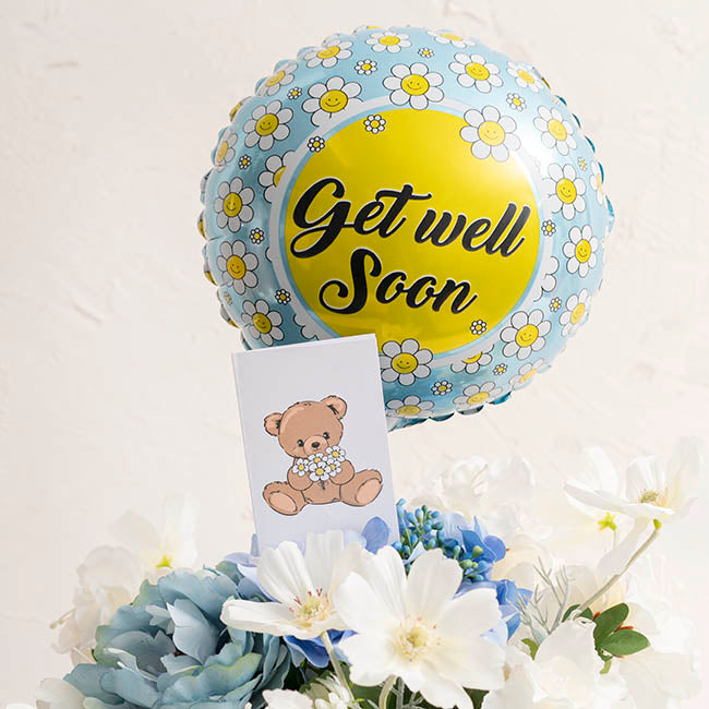 Classic Gift Card & Envelope Bear & Flowers Pk25(6.5x10cmH)