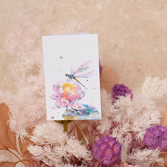 Classic Gift Card & Envelope Dragonfly Pk25 (6.5x10cmH)