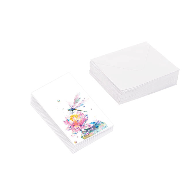 Classic Gift Card & Envelope Dragonfly Pk25 (6.5x10cmH)
