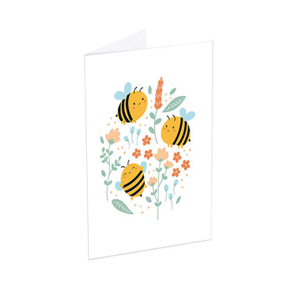 Classic Gift Card & Envelope Buzzing Bees Pk25 (6.5x10cmH)