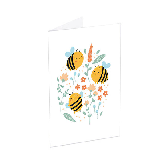 Classic Gift Card & Envelope Buzzing Bees Pk25 (6.5x10cmH)