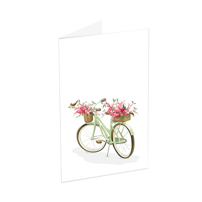 Classic Gift Card & Envelope Garden Bike Pk25 (6.5x10cmH)