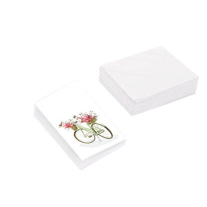 Classic Gift Card & Envelope Garden Bike Pk25 (6.5x10cmH)
