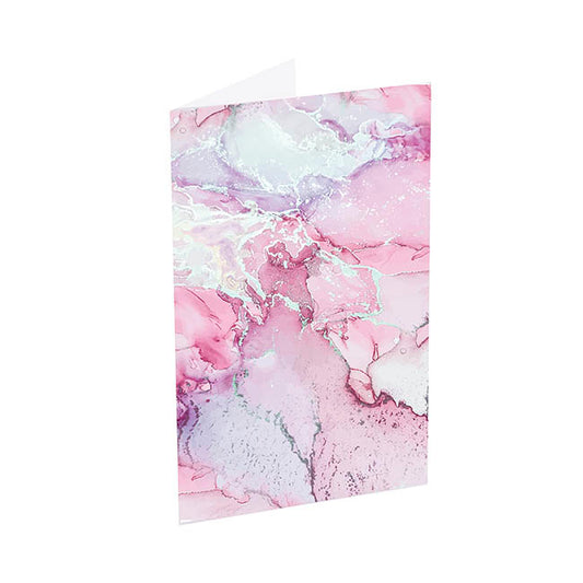 Classic Gift Card & Envelope Pink Marble Pk25 (6.5x10cmH)