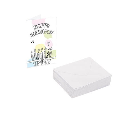 Classic Gift Card & Envelope Bday Cartoon Pk25 (6.5x10cmH)
