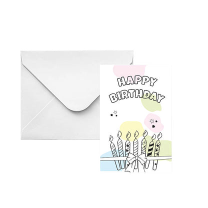 Classic Gift Card & Envelope Bday Cartoon Pk25 (6.5x10cmH)