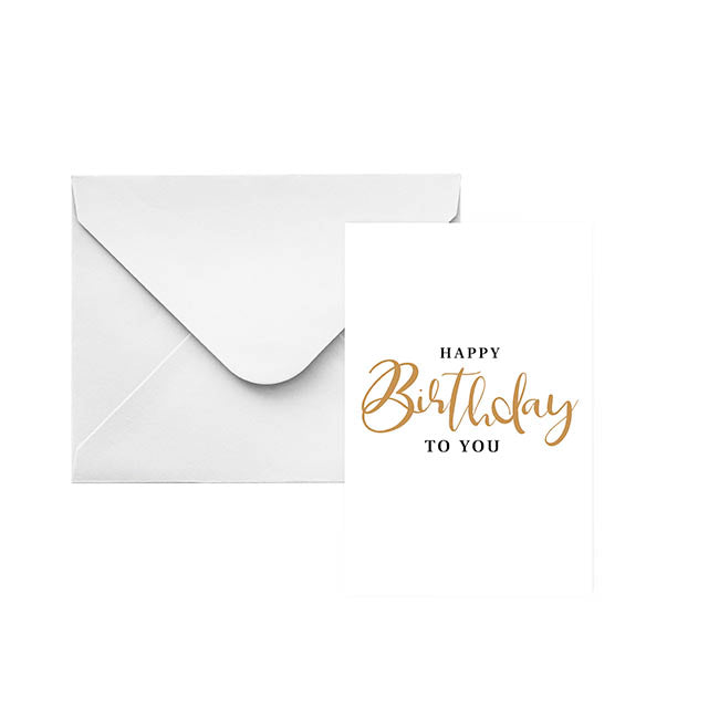 Classic Gift Card & Envelope Birthday Formal Pk25(6.5x10cmH)