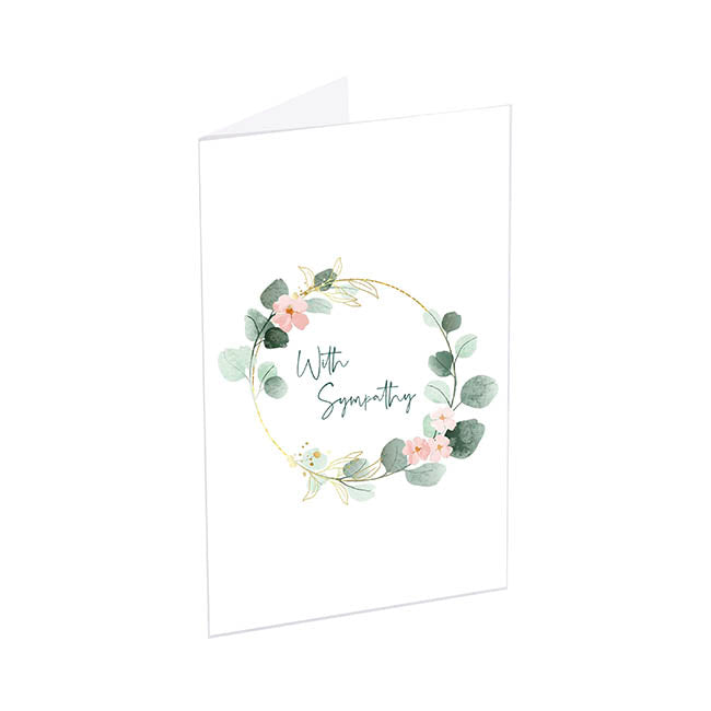 Classic Gift Card & Envelope Sympathy Wreath Pk25(6.5x10cmH)