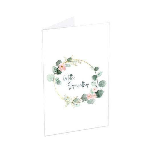 Classic Gift Card & Envelope Sympathy Wreath Pk25(6.5x10cmH)