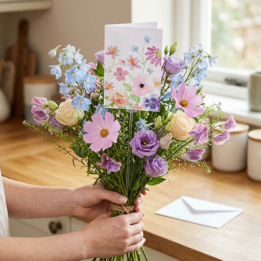 Classic Gift Card & Envelope Garden Blooms Pk25(6.5x10cmH)