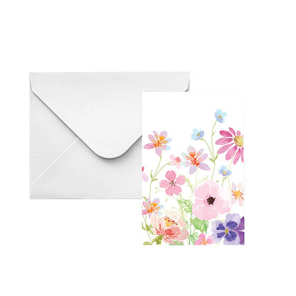 Classic Gift Card & Envelope Garden Blooms Pk25(6.5x10cmH)